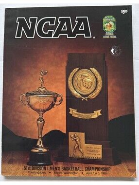 1989 NCAA Basketball Championship Final Four Program Guide Vintage Sports Mag